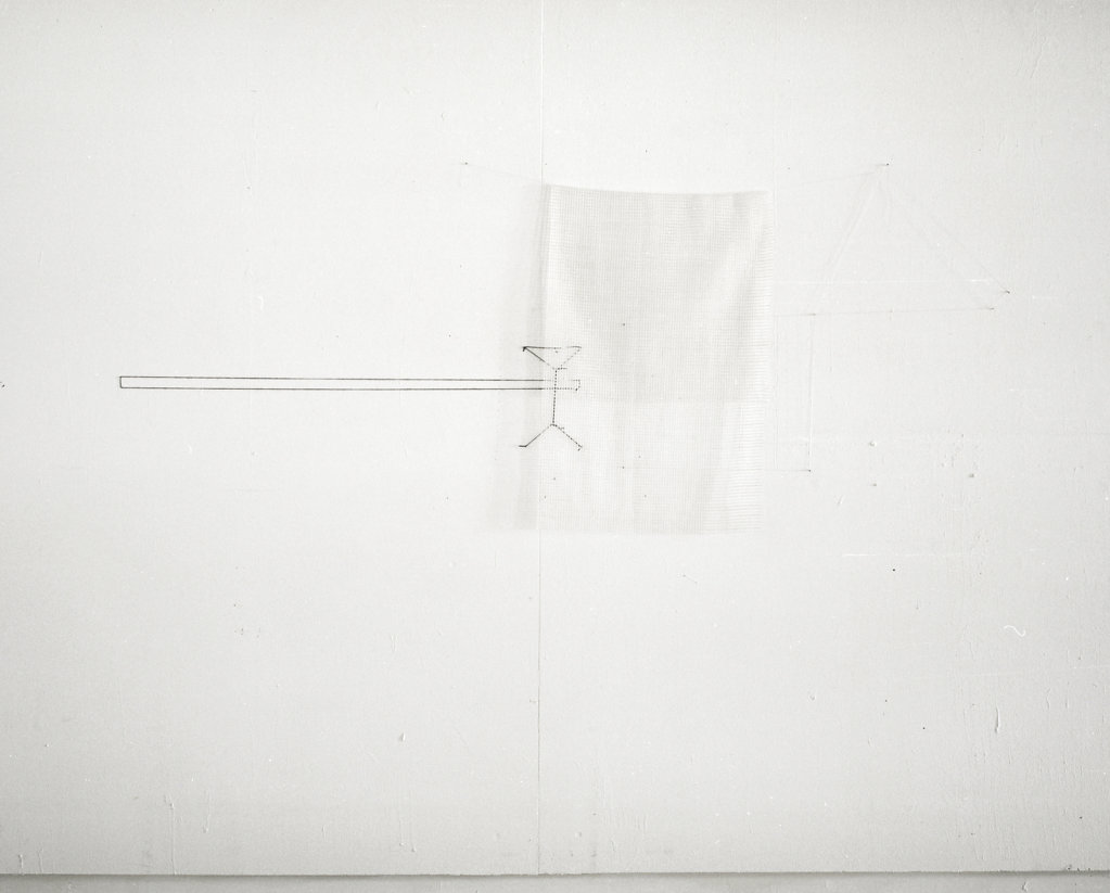 detail of six jours, wall drawing in thread, 3x5m, 2011